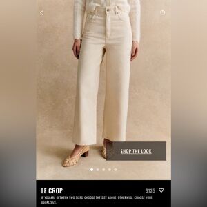 Sézane Le Crop,  Color Mottled ecru.  Size 12, see last picture for sizing.